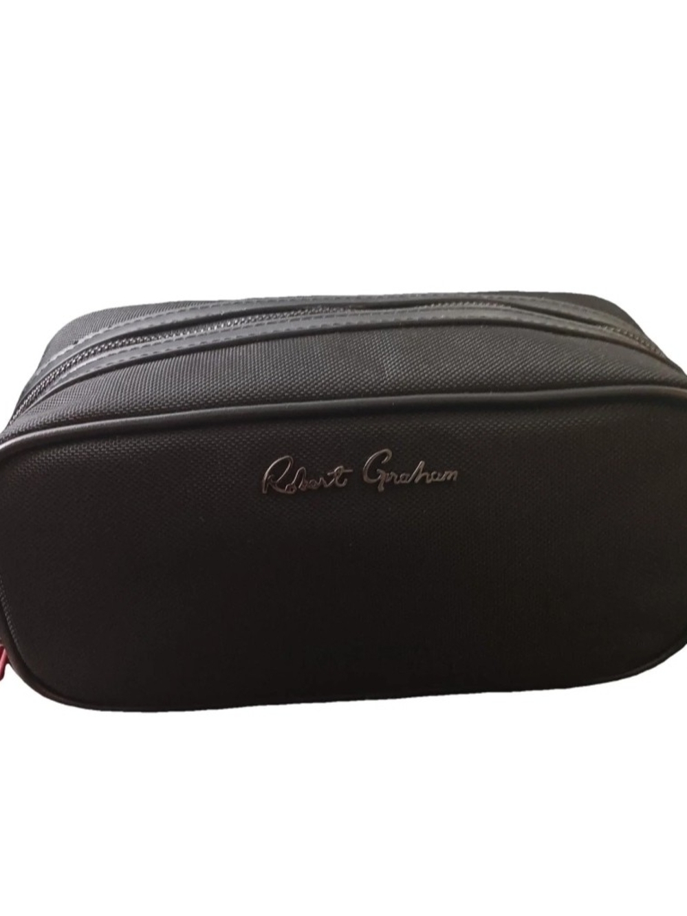 Robert Graham Black Toiletry Kit with Subtle Logo
